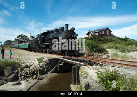 Oregon Coast Scenic Railroad in Rockaway Beach, Oregon, USA Stockfoto