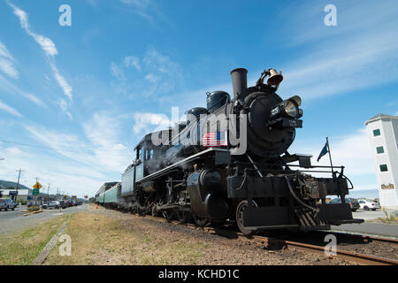 Oregon Coast Scenic Railroad in Rockaway Beach, Oregon, USA Stockfoto