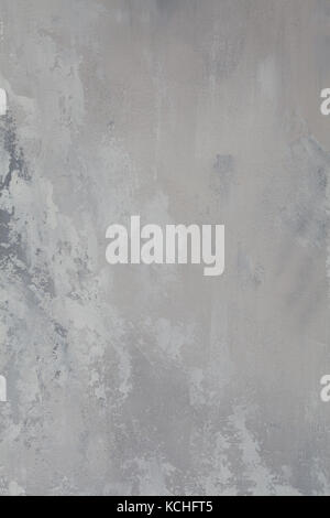 Beton gefärbt Hintergrund mit Flecken, weiße Farbe, Stadtmauer, Platz für Text. Stockfoto