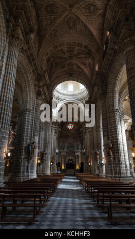 Innenraum der Cathedrla von Jerez de la Frontera, Andalusien, Spanien Stockfoto