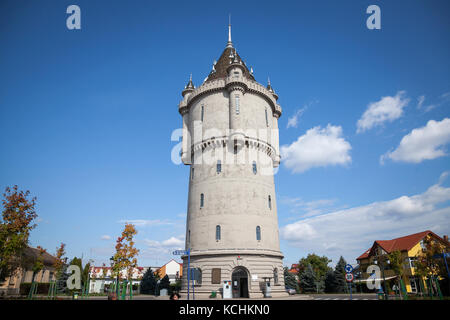 Drobeta Turnu Severin, Rumänien - 24. September 2017: Turnu Severin Wasserturm (castelul de Apa), eines der Wahrzeichen der Stadt, befindet sich auf der Danu Stockfoto