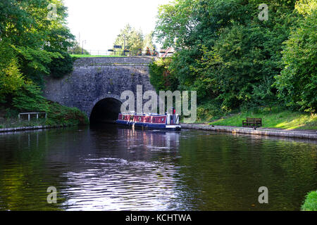 Llangollen Canal Basin in Capestang, North Wales, UK. Stockfoto