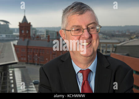 Prof. Mark Drakeford, Erster Minister von Wales in der walisischen Regierung. Stockfoto