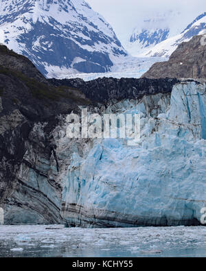 Closeup, blau Details in hoch aufragenden Gletscher Stockfoto