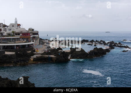 Die natürliche Lava pools in Porto Moniz an der Nordküste Madeiras Stockfoto