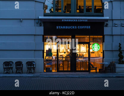 Starbucks am Kai Newcastle-upon-Tyne Stockfoto