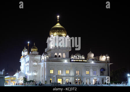 Sikh-tempel oder Gurudwara Bangla Sahib, Sikhs gurdwara in Delhi Indien. Stockfoto