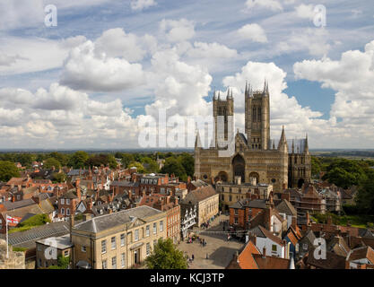 Historische Lincoln Cathedral in England Stockfoto