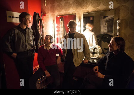 Die dänische Punk-Rock-Band Communions besteht aus Martin Rehof, Mads Rehof, Jacob van Deurs Formann und Frederik Lind Køppen, die hier in Kopenhagen porträtiert werden. Dänemark, 05/01 2017. Stockfoto