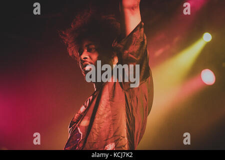 Der amerikanische Rapper Daniel Dewan Sewel ist besser bekannt unter seinem Künstlernamen Danny Brown und spielt hier ein Live-Konzert im Pumpehuset in Kopenhagen. Dänemark, 06/03 2014. Stockfoto