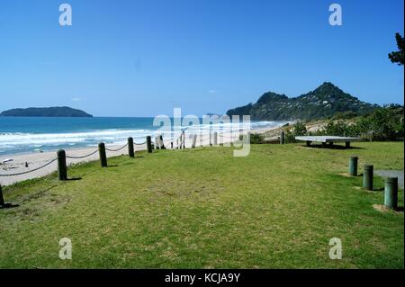 Der Strand von Tairua, Coromandel, Neuseeland Stockfoto