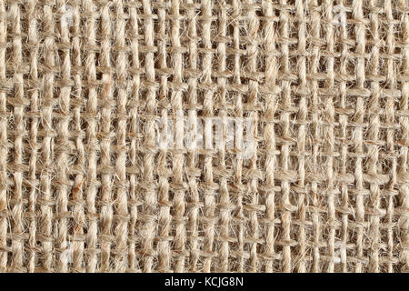 Hintergrund - grobe Sack Tuch. closeup Makro Stockfoto