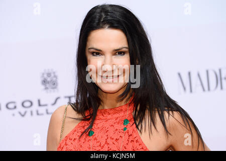 Berlin, Deutschland. Oktober 2017. Mariella Ahrens kommt am 5. Oktober 2017 zur Wohltätigkeitsgala „Tribute to Bambi“ in Berlin. Quelle: Gregor Fischer/dpa/Alamy Live News Stockfoto