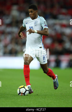 Wembley, Großbritannien. 05 Okt, 2017. Marcus rashford von England an der England v Slowenien Fifa World Cup Qualifier 2018 Match im Wembley Stadion, London, am 5. Oktober 2017. Credit: Paul Marriott/alamy leben Nachrichten Stockfoto