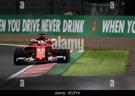 Suzuka, Japan. Oktober 2017. Sebastian Vettel F1 : der große Preis der japanischen Formel 1 auf dem Suzuka Circuit in Suzuka, Japan . Quelle: Sho Tamura/AFLO/Alamy Live News Stockfoto