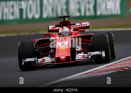 Suzuka, Japan. Oktober 2017. Sebastian Vettel F1 : der große Preis der japanischen Formel 1 auf dem Suzuka Circuit in Suzuka, Japan . Quelle: Sho Tamura/AFLO/Alamy Live News Stockfoto