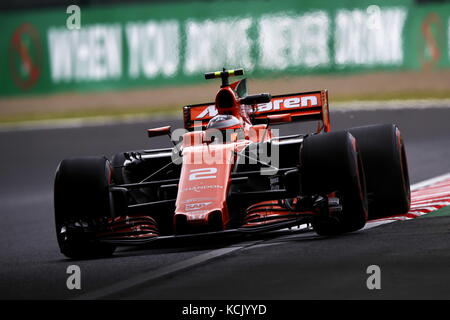 Suzuka, Japan. Oktober 2017. Stoffel Vandoorne F1 : der große Preis der japanischen Formel 1 auf dem Suzuka Circuit in Suzuka, Japan . Quelle: Sho Tamura/AFLO/Alamy Live News Stockfoto