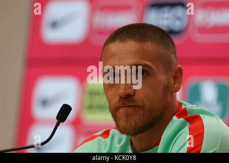 Oeiras, Portugal. 05 Okt, 2017. Portugals Verteidiger antunes während der Pressekonferenz vor dem Spiel zwischen Portugal und Andorra im City Fußball in Lisboa, Lissabon am 5. Oktober 2017. (Credit: Bruno Barros/alamy leben Nachrichten Stockfoto