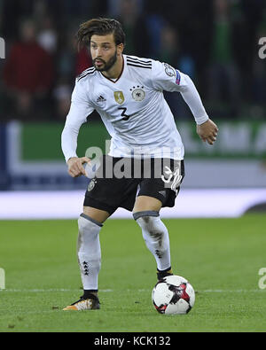 Marvin Plattenhardt (Deutschland). GES/ Fussball/ WM Qualifikation: Nordirland - Deutschland, 05.10.2017 Fußball/Fußball: WM Qualifikation: Northern Ireland vs Germany, Belfast, 5. Oktober 2017 |Nutzung weltweit Stockfoto