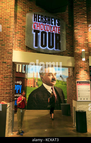 Hershey's Chocolate Tour innerhalb von Hershey's Chocolate World. Hershey. Pennsylvania. USA Stockfoto