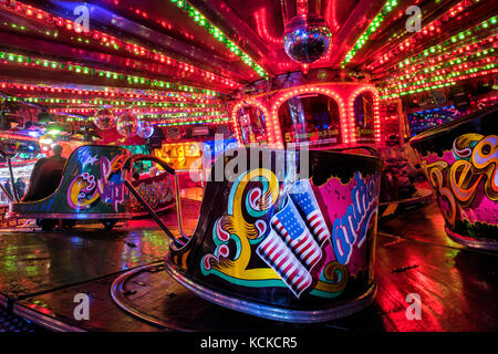 Bei waltzers Goose Fair in Nottingham, England, Großbritannien Stockfoto