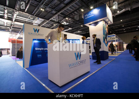 Wavecrest Stand an der payexpo in London Stockfoto