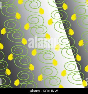Hintergrund mit Ornamenten aus Löwenzahn Stock Vektor