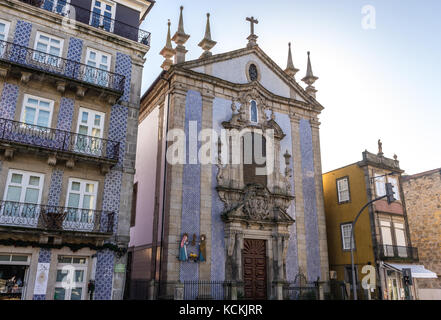 Pfarrkirche St. Nikolaus (Igreja de Sao Nicolau) in Porto Stadt auf der Iberischen Halbinsel, zweitgrößte Stadt in Portugal Stockfoto