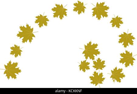 Blätter im Herbst golden Ratio, Vektor Stock Vektor