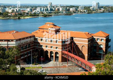 PERTH, AUSTRALIEN – 18. August 2017: Die Perth Swan Brewery hat das Gebäude neu gestaltet, das 1877 erworben wurde Stockfoto