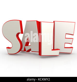 Verkauf Wort mit weißem Hintergrund Bild mit Hi-res gerenderte Grafiken, die für jede beliebige Grafik Design verwendet werden könnten. Stockfoto