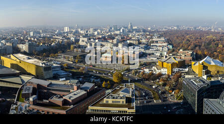 Antenne panorama Blick vom Potsdamer Platz, Berlin Stockfoto