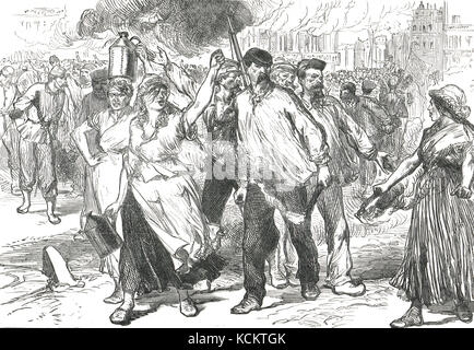 Pétroleuses in Paris, Bloody Week, 1871. Die letzten Tage der Pariser Kommune Stockfoto