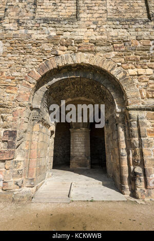 Steinernen Torbogen in der halten an Richmond Castle in North Yorkshire, England. Stockfoto
