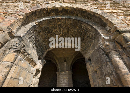 Steinernen Torbogen in der halten an Richmond Castle in North Yorkshire, England. Stockfoto