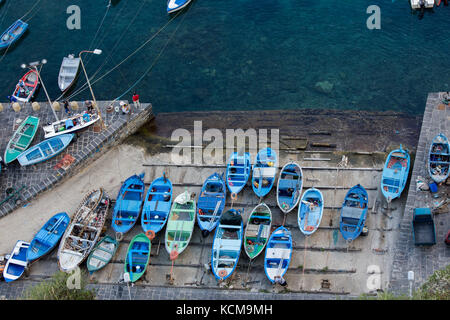 Typischen kleinen Hafen in Scilla, Süditalien Stockfoto