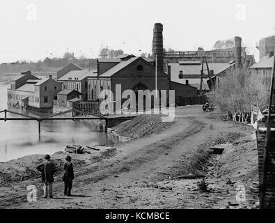 Alexander Gardner 1865 Tredegar (Detail aus Eisen arbeitet) Stockfoto