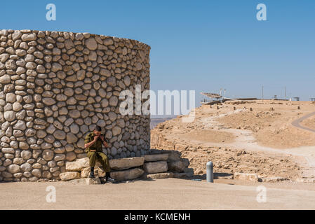 Soldaten an Mitzpe Ramon, Negev, Israel Stockfoto