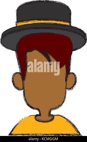 Mann mit Hut Stock Vektor