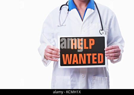 Doktor helfen wollte Zeichen Stockfoto