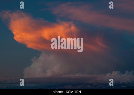 Gewitter über Salt Lake City, Utah Stockfoto
