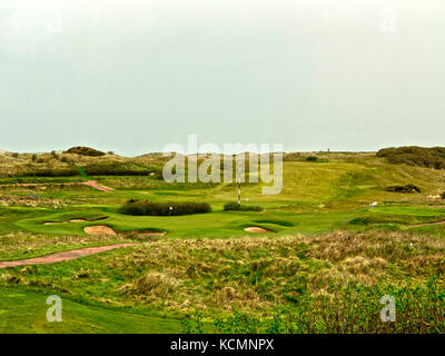 11 Loch bei Royal Portrush Golf Club der Schauplatz für die 2019 Open Golf Championship Stockfoto