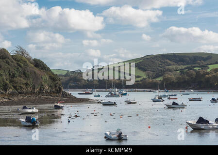 Kingsbridge Mündung, wie von Salcombe in South Devon, UK gesehen. Stockfoto