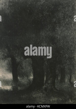 Dieses Foto fängt die ruhige Atmosphäre am frühen Morgen ein, wahrscheinlich mit einer ruhigen natürlichen oder urbanen Umgebung, die an Ruhe und Ruhe erinnert. Stockfoto