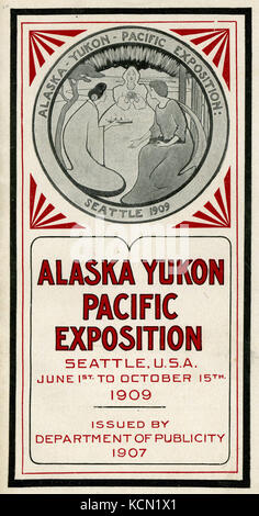 Alaska Yukon Pacific Exposition Seattle, USA, 1. Juni bis 15. Oktober 1909 Abdeckung Stockfoto