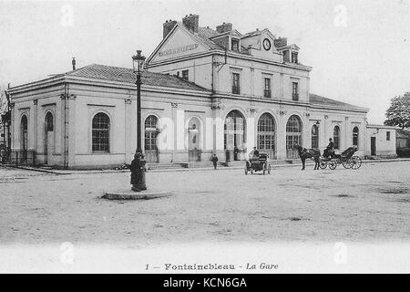 Gare de Fontainebleau Avon Carte postale 5 Stockfoto