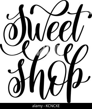 Sweet Shop hand Beschriftung Beschriftung Stock Vektor