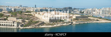 Fort Manoel Malta Valletta aus gesehen Stockfoto