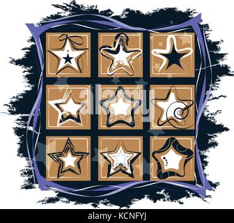 Weihnachten Hintergrund mit Sternen, Vector Illustration. Stock Vektor