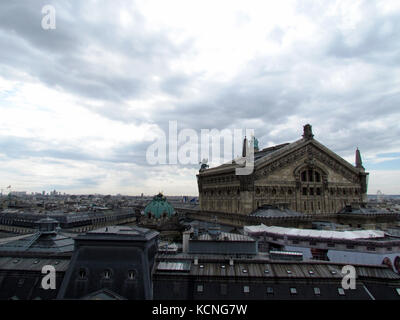 Blick vom Dach des Galeries Lafayette in Paris. Stockfoto